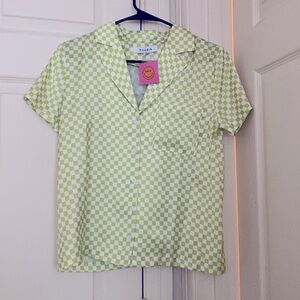 NWT Theme Song Checkered Matching Set in Lime